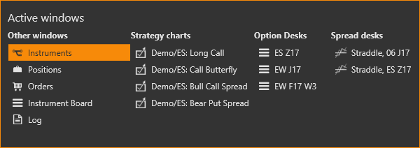 Active windows
