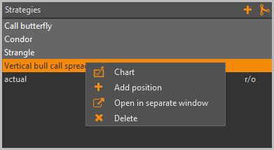 Контекстное меню для нескольких стратегий