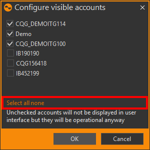 Фильтрация счетов