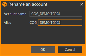 Переименование счета