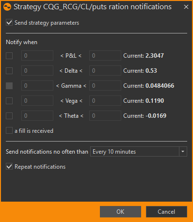 Настройка трансляции параметров стратегии в Telegram-бот
